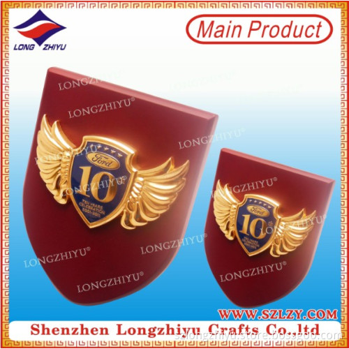 Souvenir Wooden Plaque with Metal Plate for Gifts